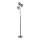 Lampadaire stylé verre fumé bois E14 185 cm 3 flammes