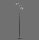 Lampadaire stylé verre fumé bois E14 185 cm 3 flammes