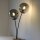 Lampe de table stylée verre fumé bois E14 60 cm 2 flammes