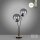 Lampe de table stylée verre fumé bois E14 60 cm 2 flammes