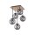 Stylische Deckenlampe Glas Holz E14 B:37 cm blendarm