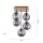 Stylische Deckenlampe Glas Holz E14 B:37 cm blendarm
