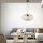 Lampe à suspendre Scandinave Métal Bois rond Ø50 cm E27
