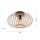 Runde Deckenlampe Skandinavisch Metall Holz E27 Ø40 cm