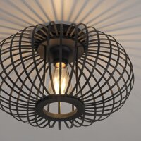 Deckenlampe Skandinavisch Metall Holz E27 rund Ø40 cm