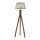 Tripod Lampadaire bois métal en laiton mat E27 145 cm