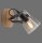 Flexibler Wandstrahler Glas Eiche E14 T:10 cm Rauchgrau