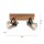 Projecteur flexible de plafond verre chêne E14 38 cm à faible éblouissement