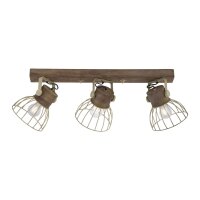 Beweglicher Deckenspot Holz Metall 76 cm E27 Vintage