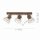Beweglicher Deckenspot Holz Metall 76 cm E27 Vintage