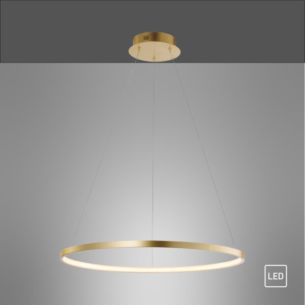 Lampe à suspendre LED Ring en métal doré Ø60 cm 3670 lm 29 W