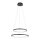 LED Pendelleuchte Ringe Anthrazit Metall Ø50 cm 3000 K
