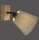 Deckenspot Stoffschirm Holz E27 verstellbar Taupe Natur