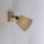 Deckenspot Stoffschirm Holz E27 verstellbar Taupe Natur