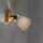 Deckenspot Stoffschirm Holz E27 verstellbar Taupe Natur