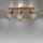 Deckenspot Stoff Holz E27 3-flmg beweglich Taupe Natur