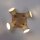 Spot de plafond tissu bois E27 L:59 cm mobile taupe naturel