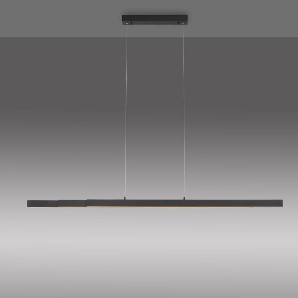 LED Pendelleuchte Anthrazit Metall 13 W 165 cm länglich
