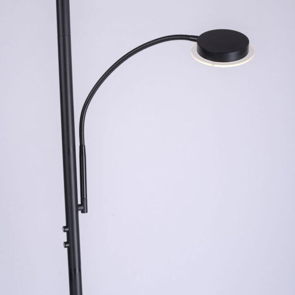 Lèche-plafond LED à intensité variable Noir Touch 193 cm Bras de lecture