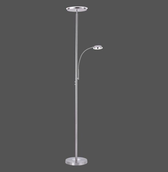 Dimmbarer LED Deckenfluter Stahl Touch 193 cm Lesearm