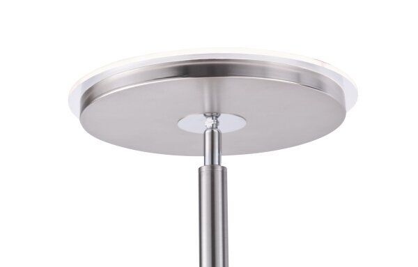 Dimmbarer LED Deckenfluter Stahl Touch 193 cm Lesearm