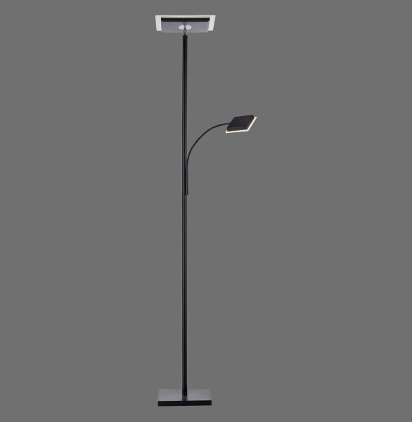 Flexibler LED Deckenfluter Schwarz Touch 190 cm Lesearm