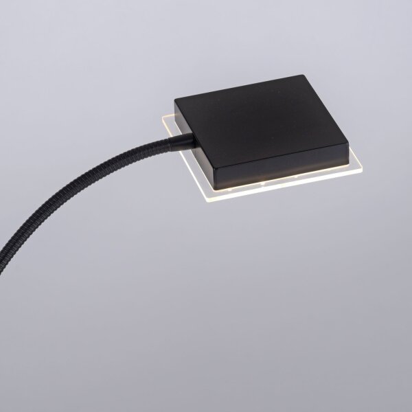 Flexibler LED Deckenfluter Schwarz Touch 190 cm Lesearm