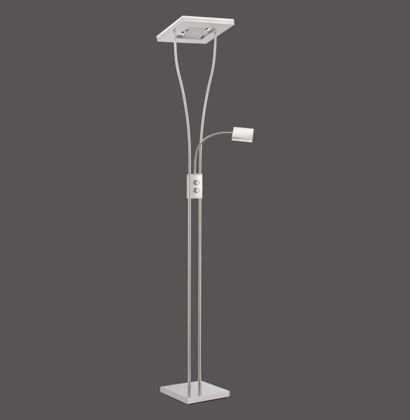 Plafonnier LED verre acrylique métal bouton rotatif 197 cm
