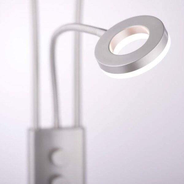 Plafonnier LED verre acrylique métal bouton rotatif 198 cm