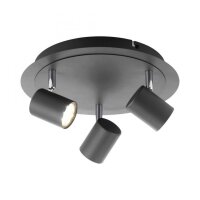 Spot de plafond r&eacute;glable m&eacute;tal noir GU10...