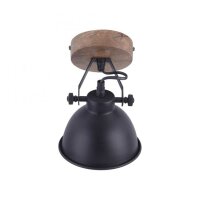 Spot de plafond flexible bois métal E14 L:15 cm...