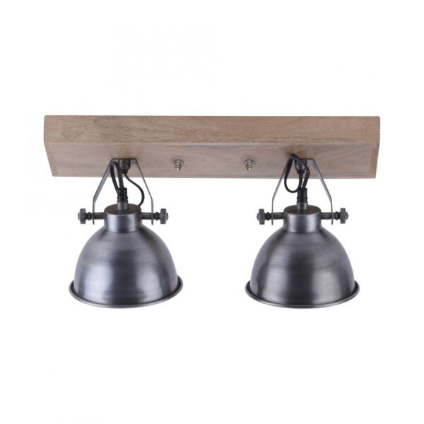 Flexibler Deckenspot Holz Metall E14 44,5 cm Industrial