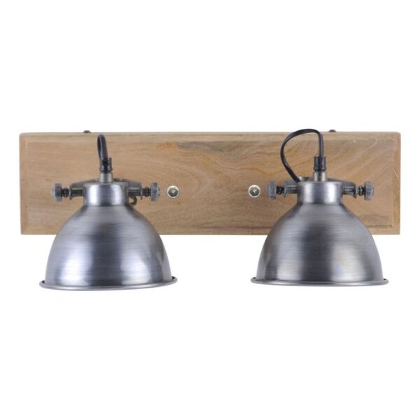 Flexibler Deckenspot Holz Metall E14 44,5 cm Industrial
