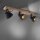 Spot de plafond industriel bois métal noir E14 74 cm