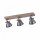 Spot de plafond industriel bois métal en fer E14 74 cm