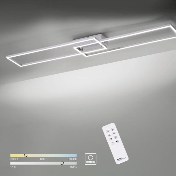 Dimmbare LED Deckenlampe in Stahl L:110 cm 2700-5000 K