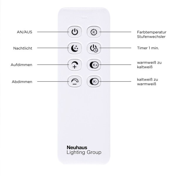 Dimmbare LED Deckenlampe in Stahl L:110 cm 2700-5000 K