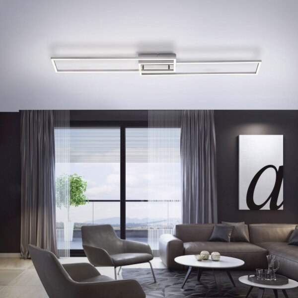 Dimmbare LED Deckenlampe in Stahl L:110 cm 2700-5000 K
