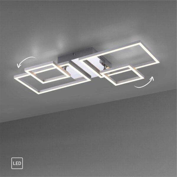 Lampe de plafonnier LED ajustable en acier L:65 cm 3000 K