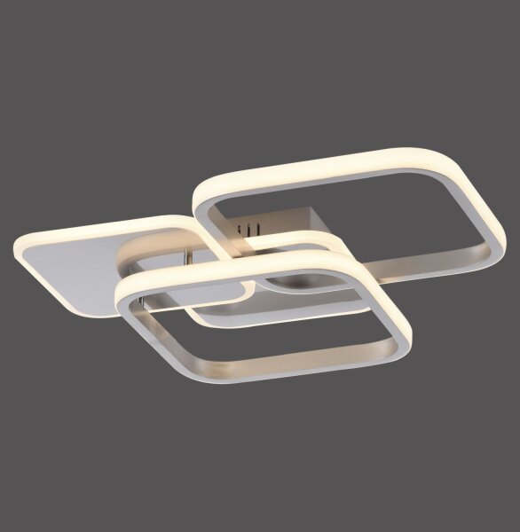 LED Deckenlampe Metall in Stahl 3000 K 4700 lm stilvoll