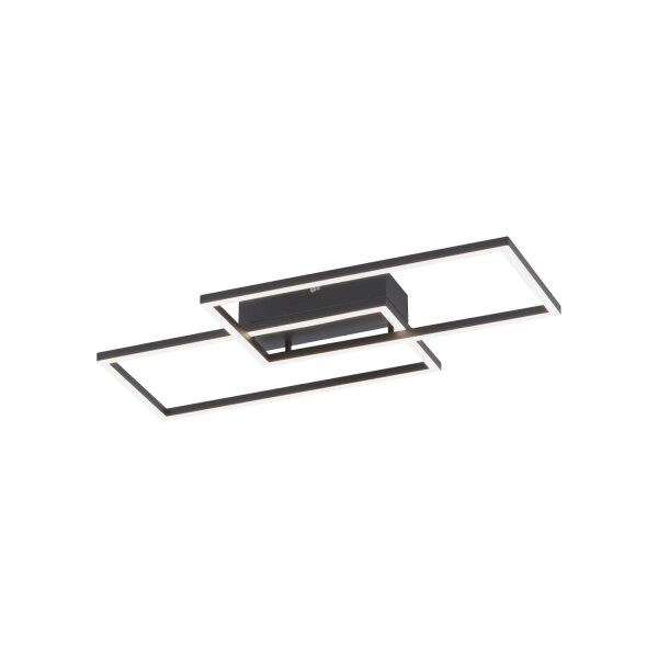 Plafonnier LED noir métal L:60,5 cm 2700-5000 K