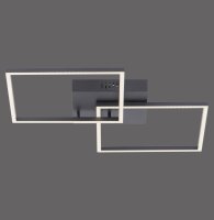 Plafonnier LED noir L:53 cm 2700-5000 K dimmable