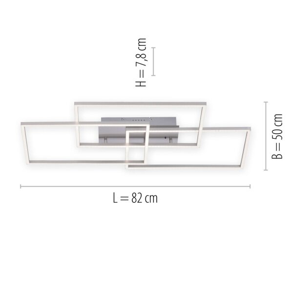 LED Deckenleuchte in Stahl L:82 cm 2700-5000 K dimmbar
