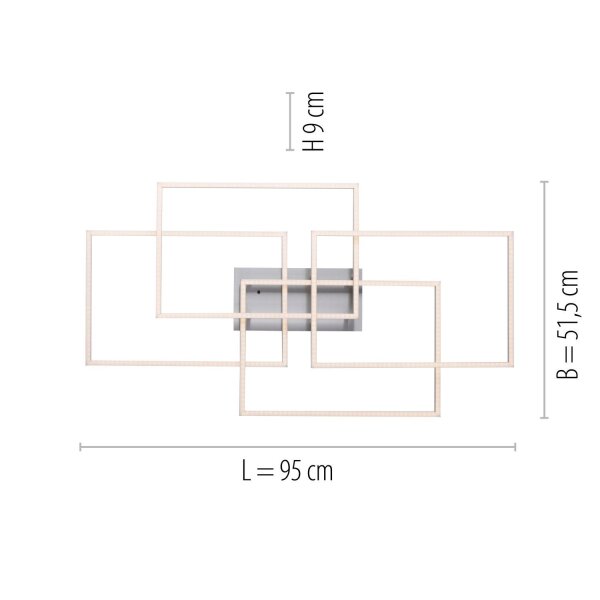 LED Deckenleuchte in Stahl L:95 cm 2700-5000 K drehbar