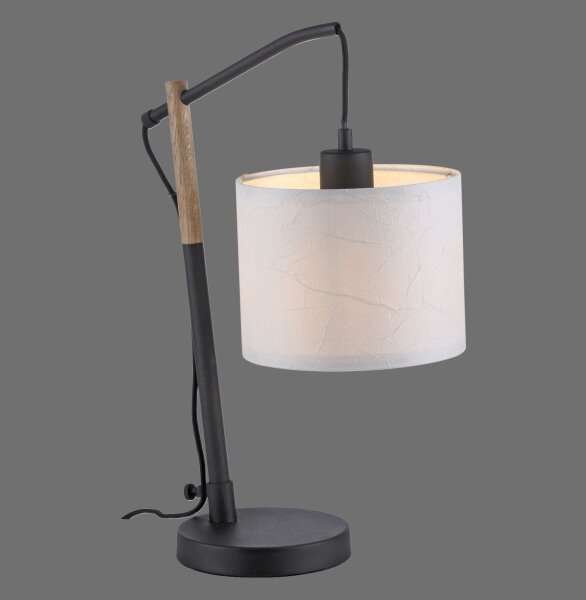 Blendarme Tischlampe Papier Holz E27 48 cm Leselicht