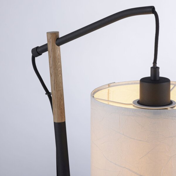 Blendarme Tischlampe Papier Holz E27 48 cm Leselicht
