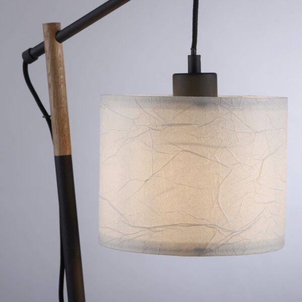 Blendarme Tischlampe Papier Holz E27 48 cm Leselicht