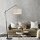 Blendarme Lampadaire papier bois E27 189 cm liseuse