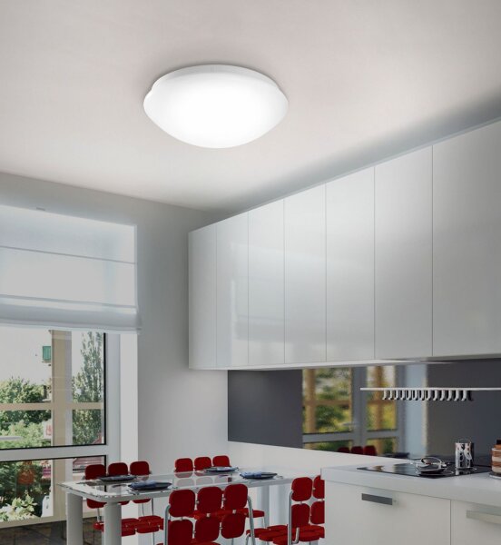 Blendarme LED Deckenlampe Weiß Ø24,5 cm rund 3000 K