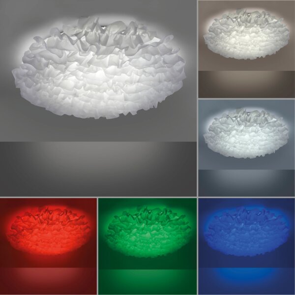 Plafonnier LED Tissu Blanc rond Ø75 cm 2700-5000 K